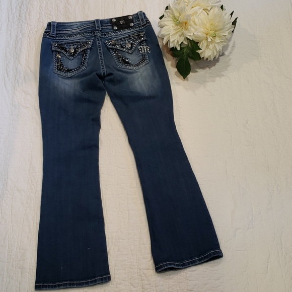 Miss Me Denim - Miss Me Dark Blue Jeans Easy Bootcut 25
